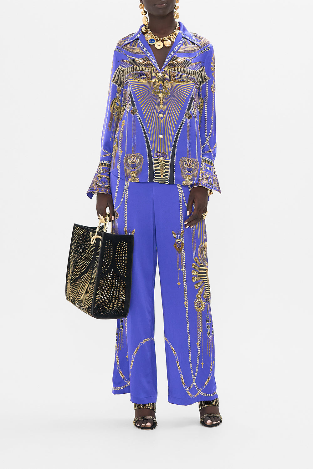 CAMILLA Pyjama Shirt in My Fair Pharaoh print.