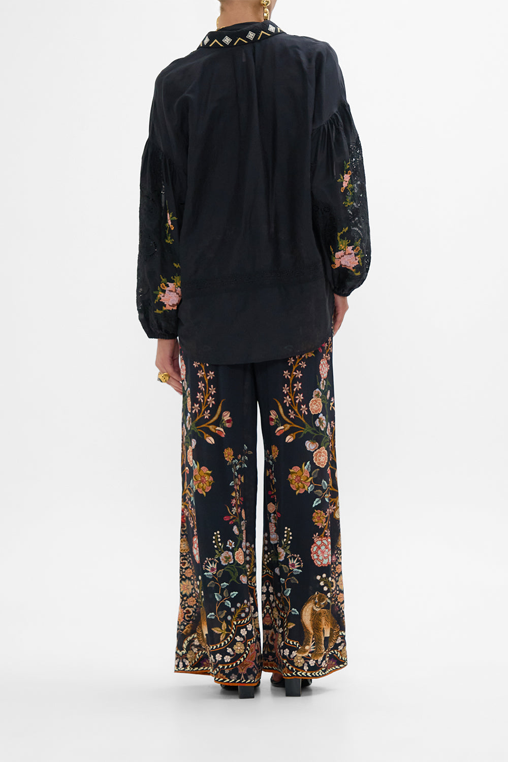 CAMILLA Straight Leg Relaxed Trouser Loom to Tomb print
