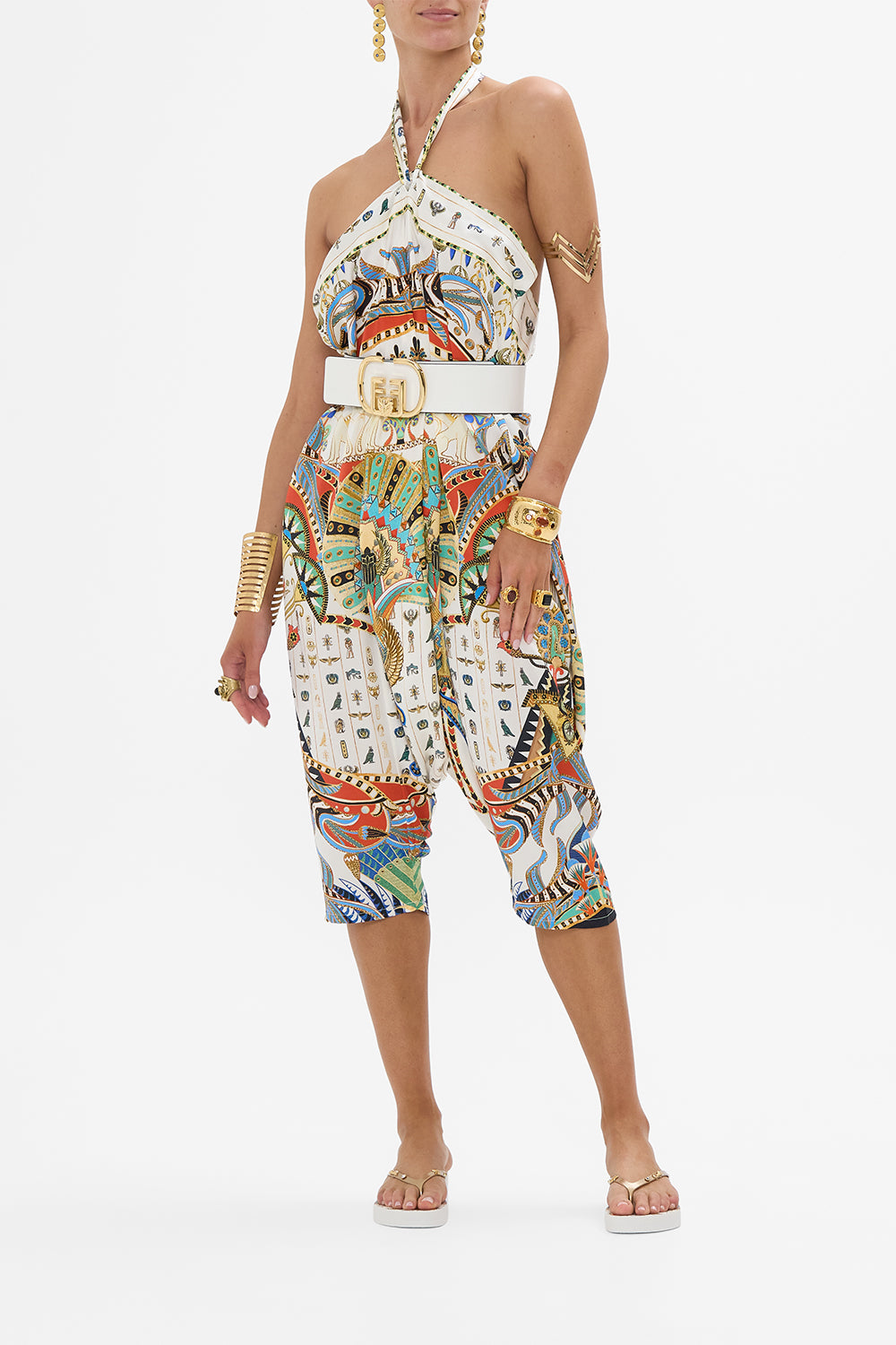 CAMILLA Harem Pants in Valley Of The Queens print