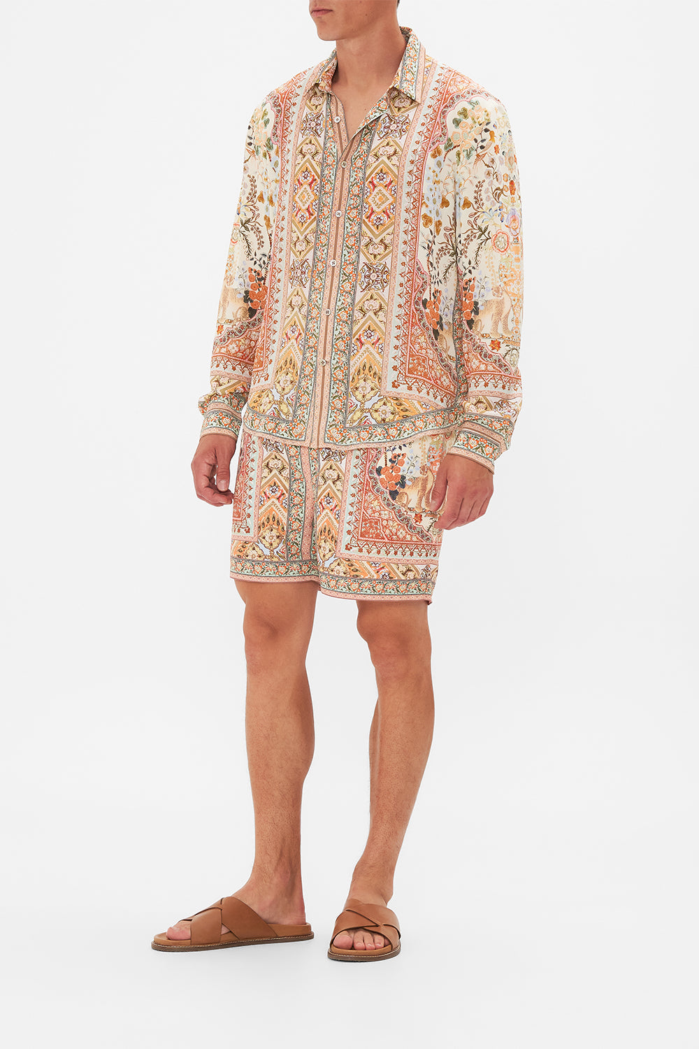 CAMILLA Collared Long Sleeve Shirt in Honour of Heirlooms print