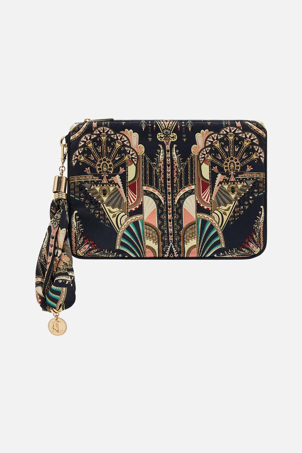CAMILLA Scarf Clutch in They Called Her Nefertari print