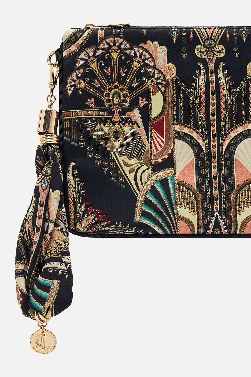 CAMILLA Scarf Clutch in They Called Her Nefertari print