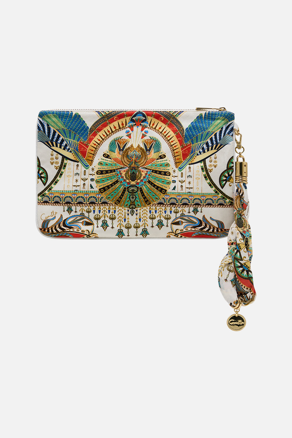 CAMILLA Scarf Clutch in Valley of the Queens print