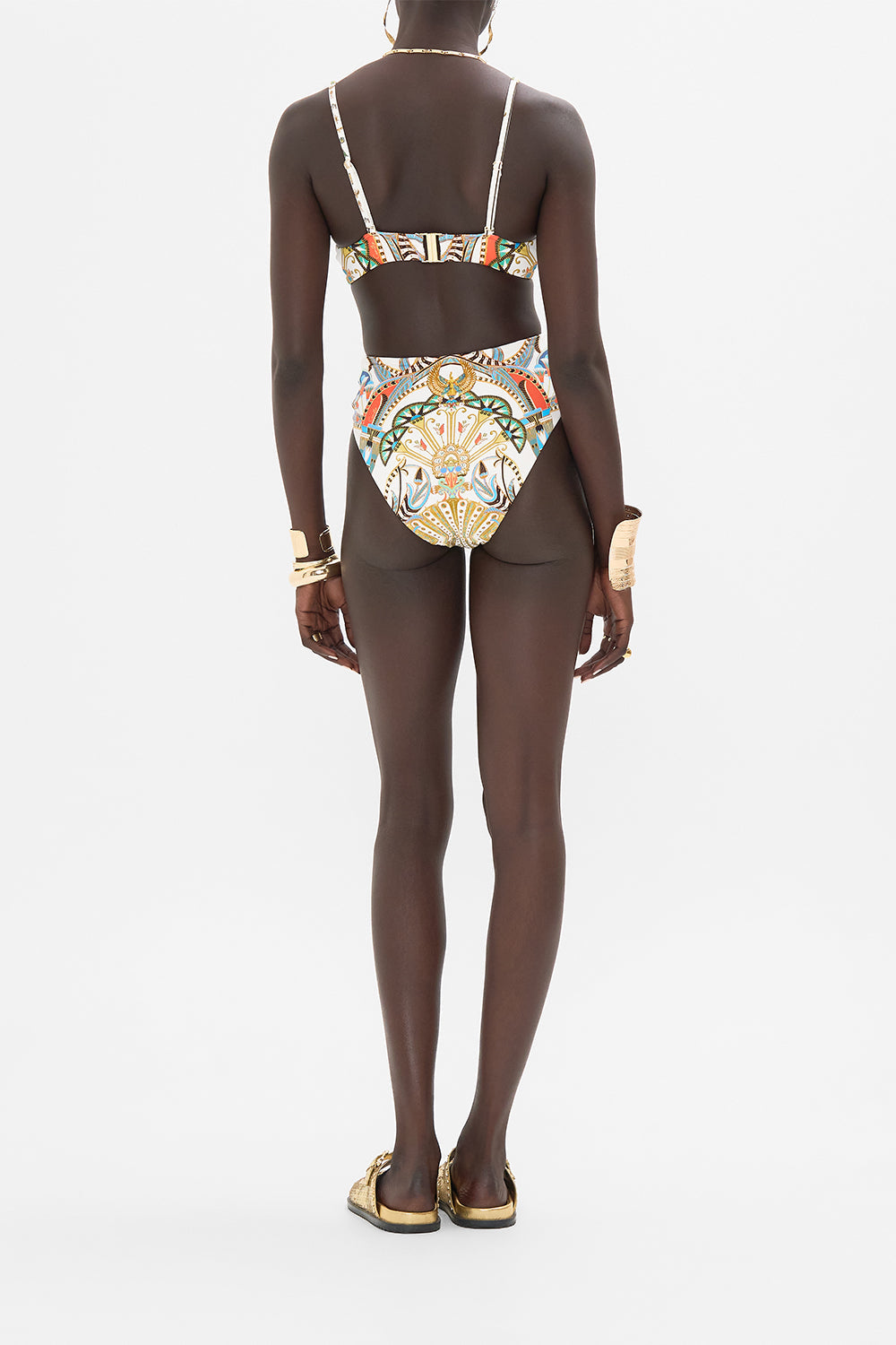 CAMILLA High Waist Pant With Front Band in Valley Of The Queens print.