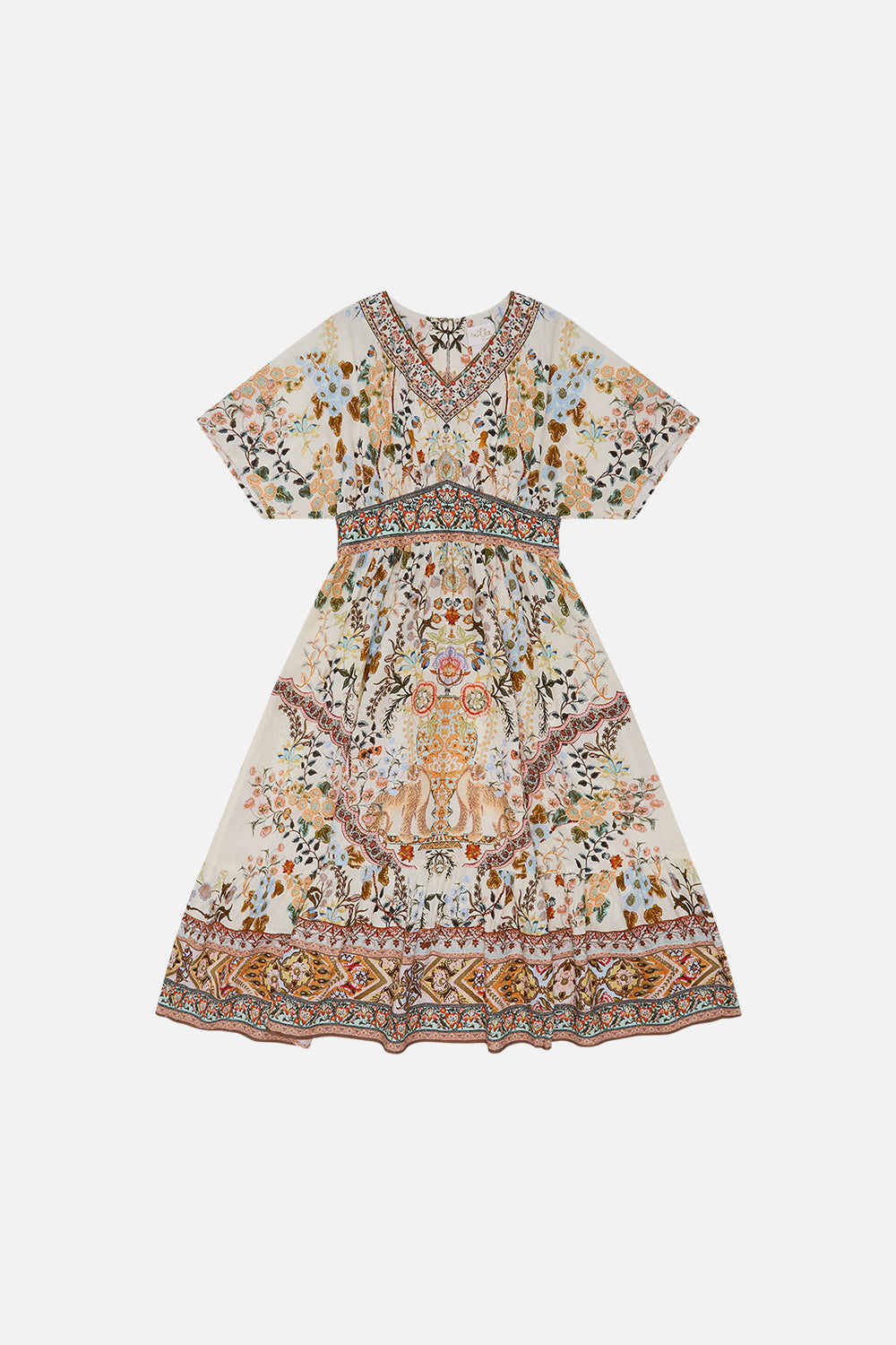 Milla By Milla By Milla By CAMILLA Kids Relaxed Shirred Waist Dress 4-10 in Honour of Heirlooms print