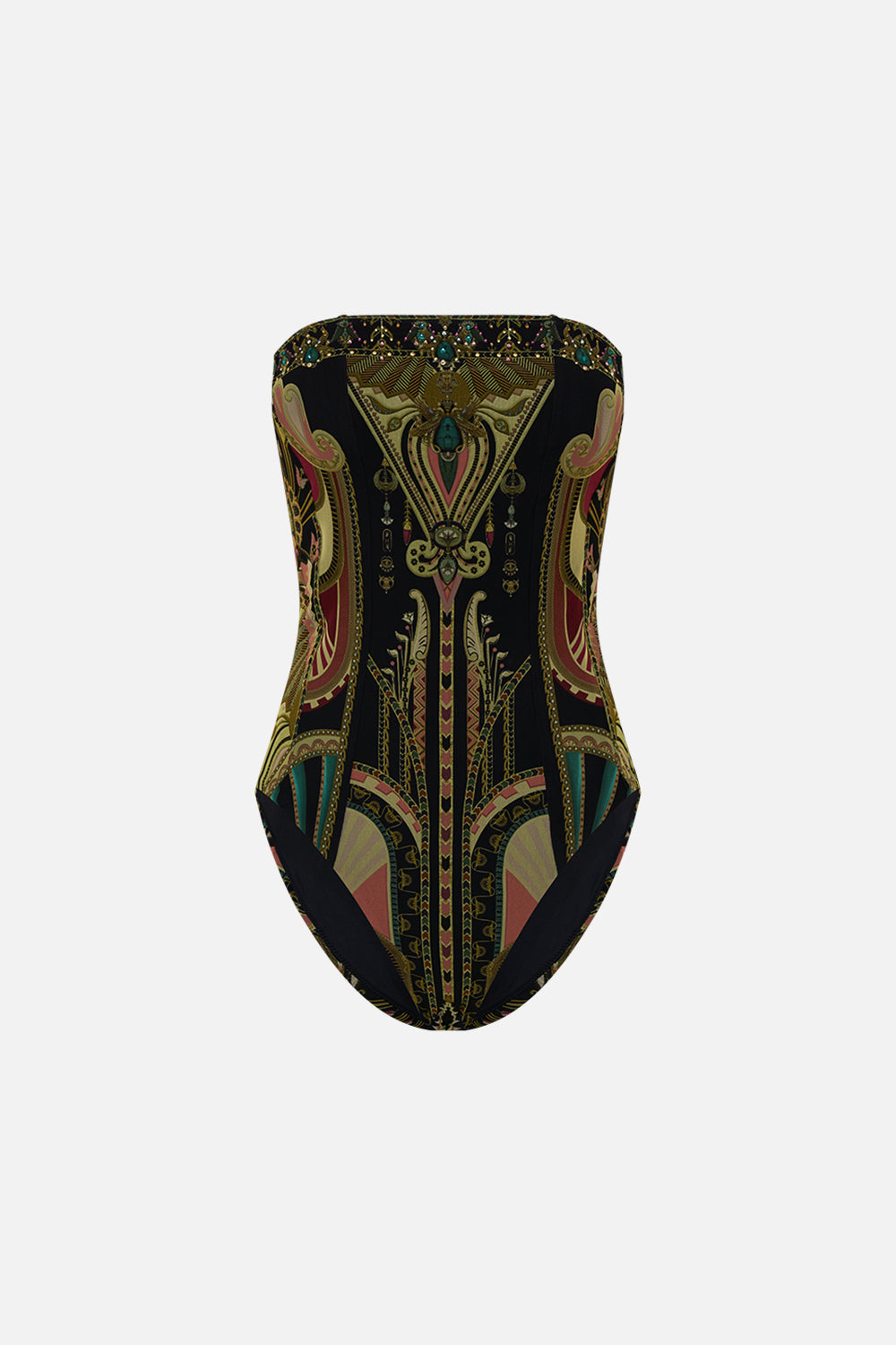 CAMILLA Bandeau Bodysuit in They Called Her Nefertari print.