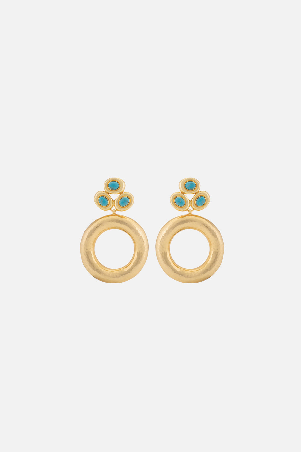 CAMILLA jewellery gold turquoise earrings