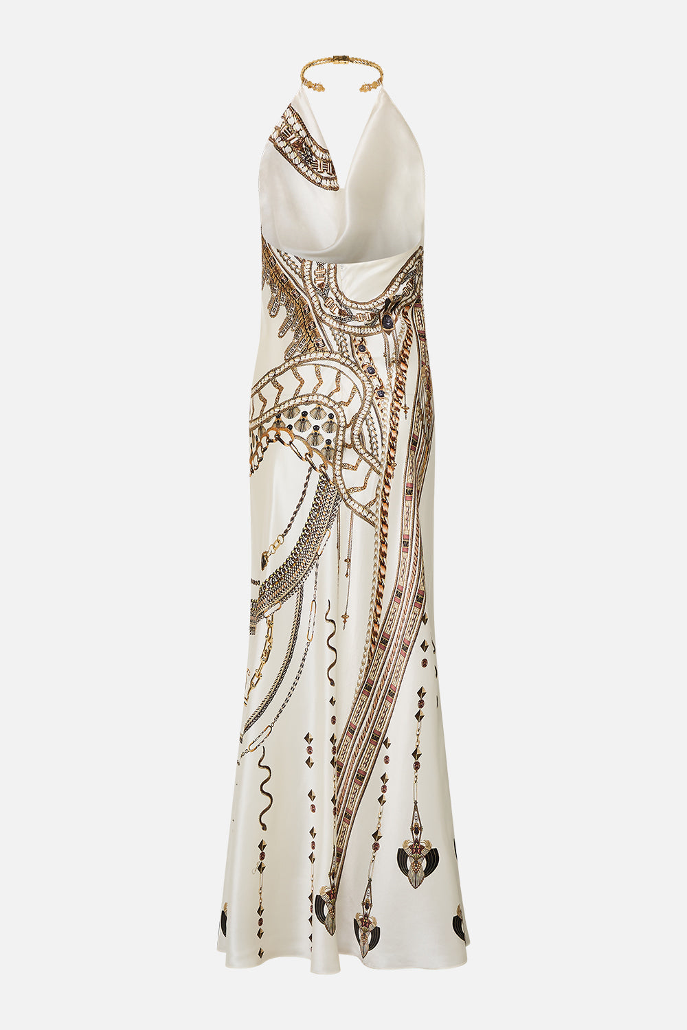 DRAPED LONG DRESS WITH NECKPIECE GODDESS ENERGY