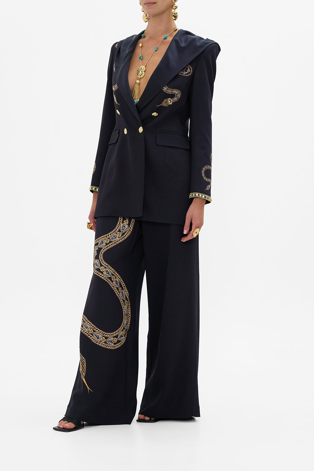 WIDE LEG WAISTED PANT CALL ME CLEOPATRA