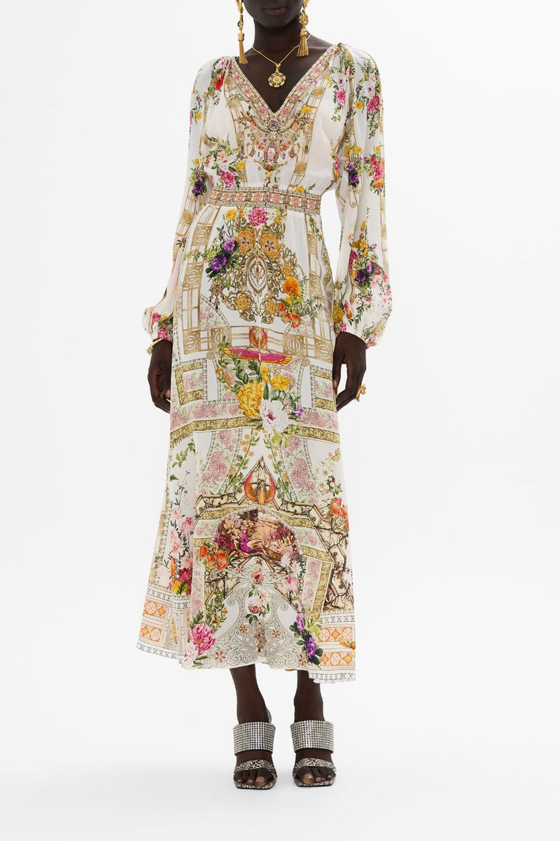 RAGLAN SHIRRED WAIST DRESS