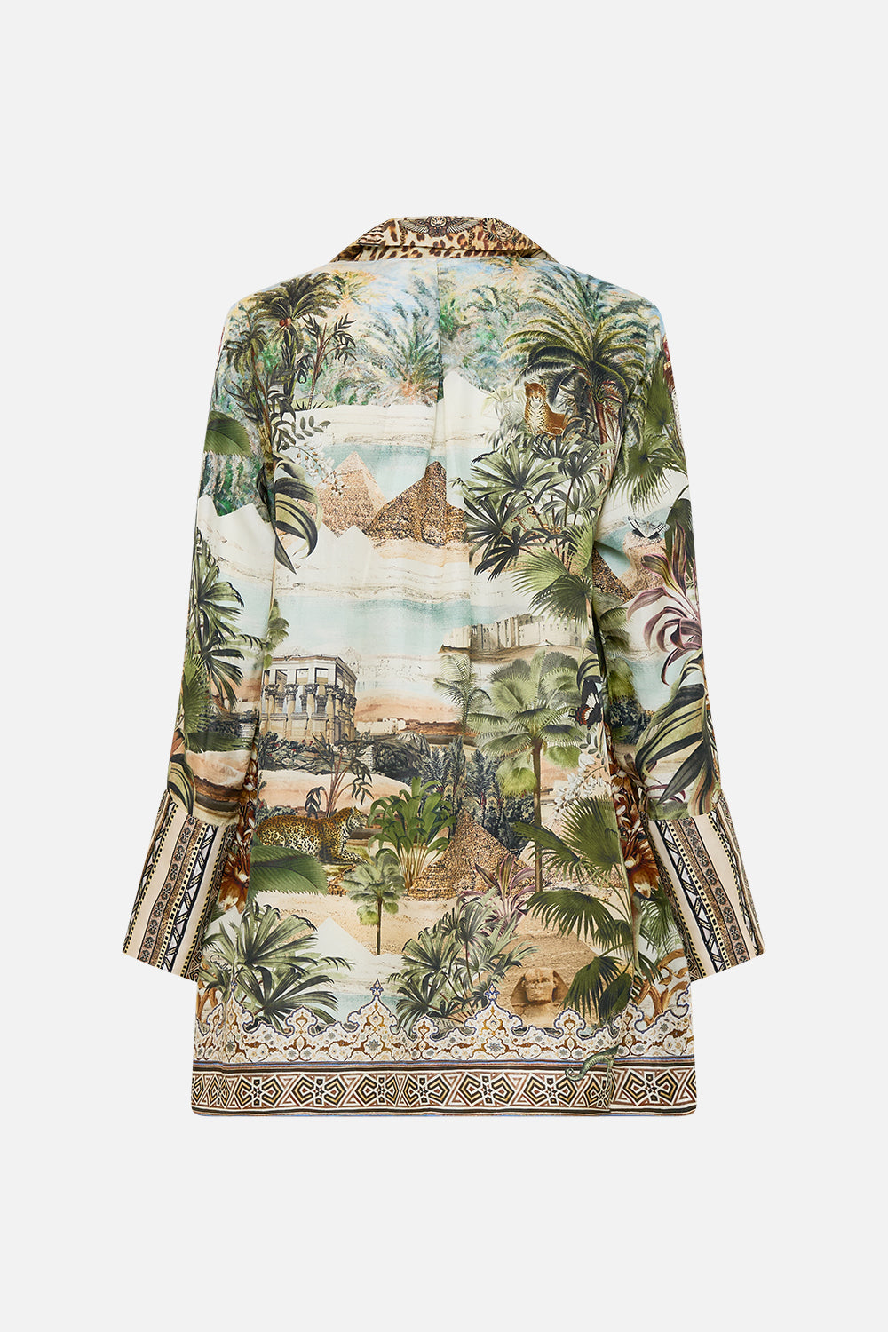 CAMILLA Long Sleeve Tunic Dress in Views of the Valley Print.