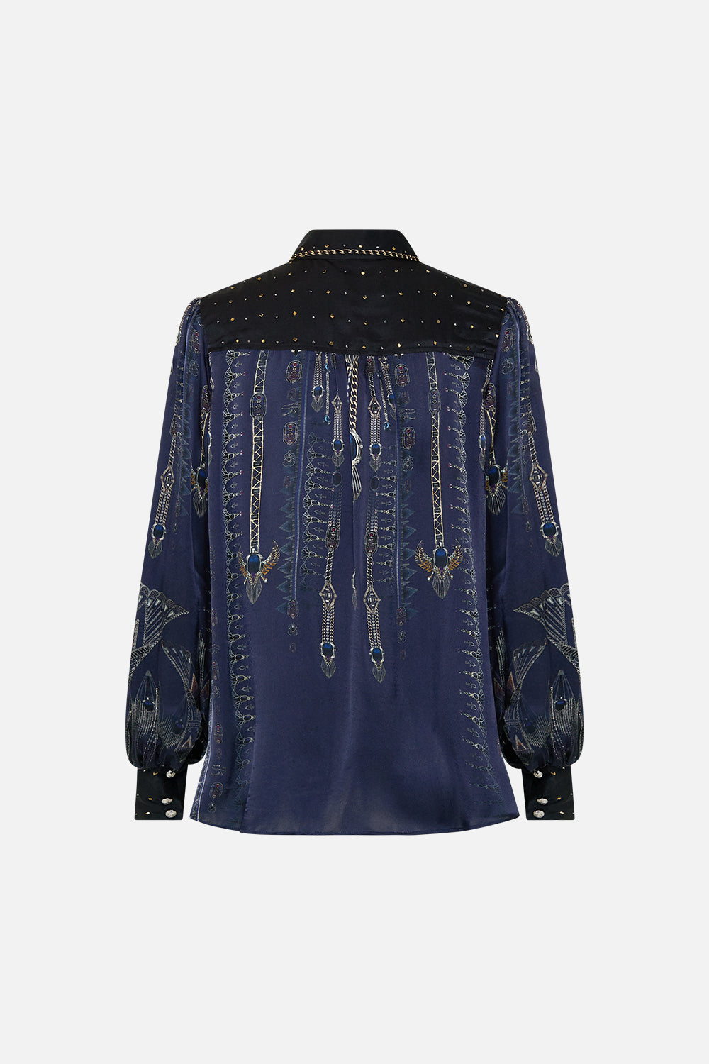 BUTTON THROUGH BLOUSON SLEEVE BLOUSE THE EGYPT EFFECT