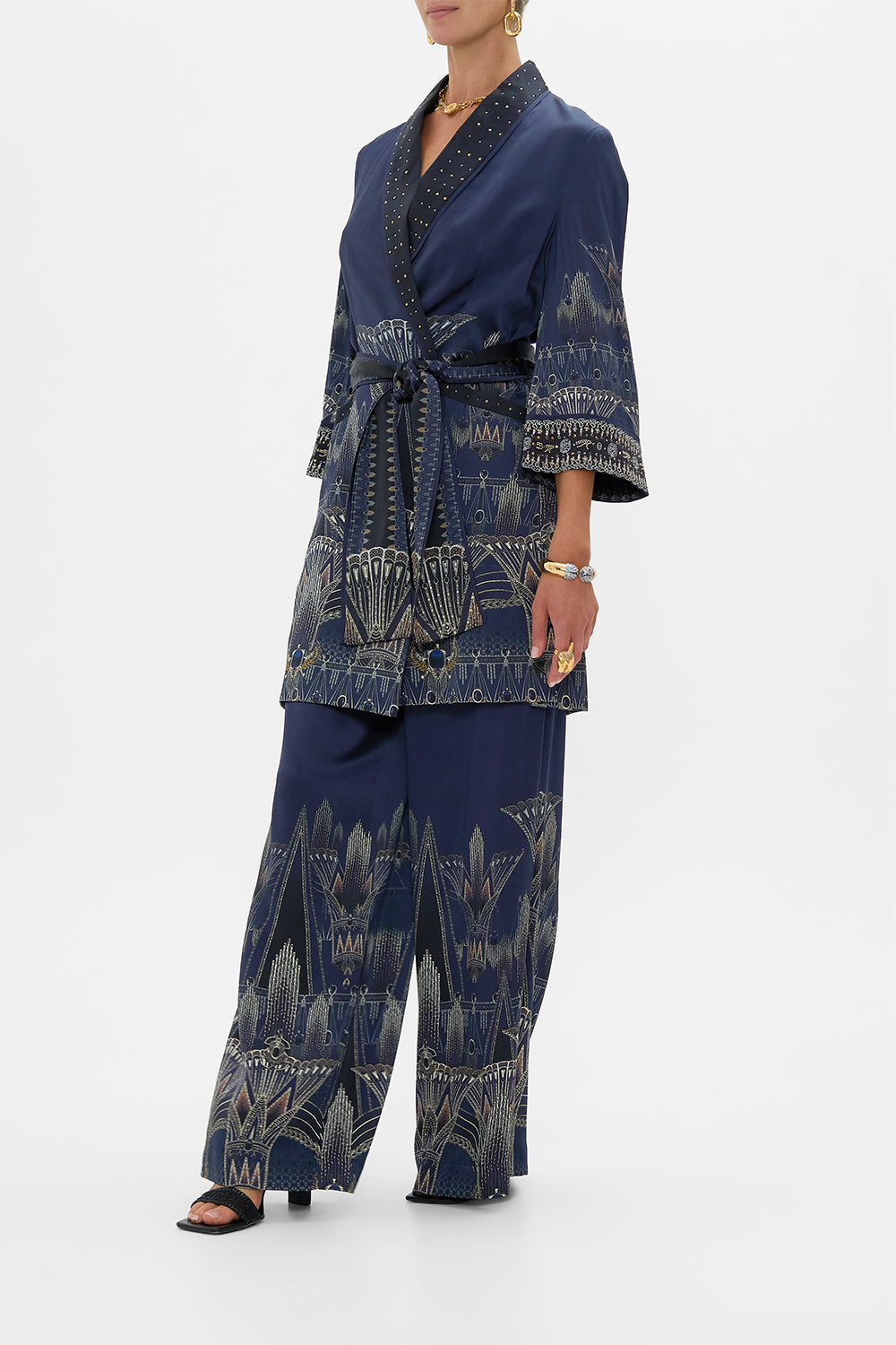 ROLL COLLAR PAJAMA JACKET THE EGYPT EFFECT