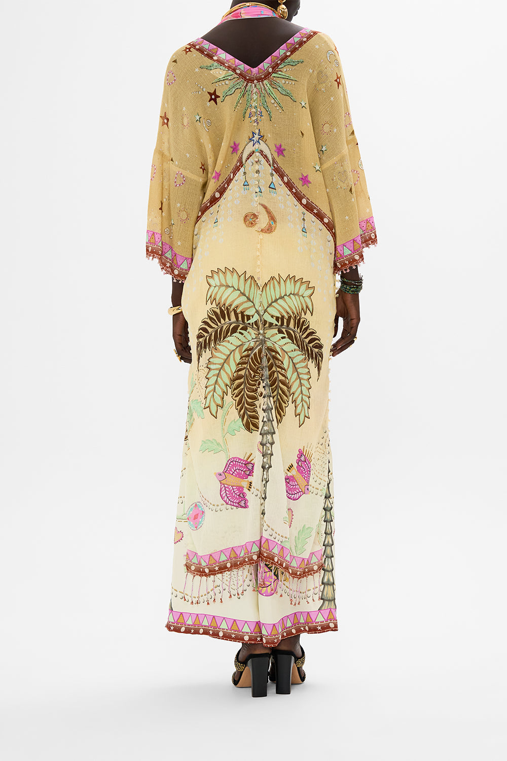 KNOT TRIMMED KAFTAN ASWAN ABSTRACT