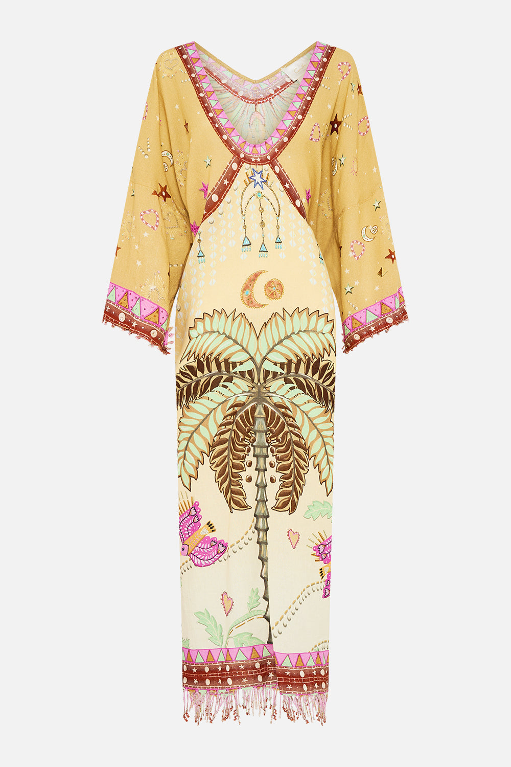 KNOT TRIMMED KAFTAN ASWAN ABSTRACT