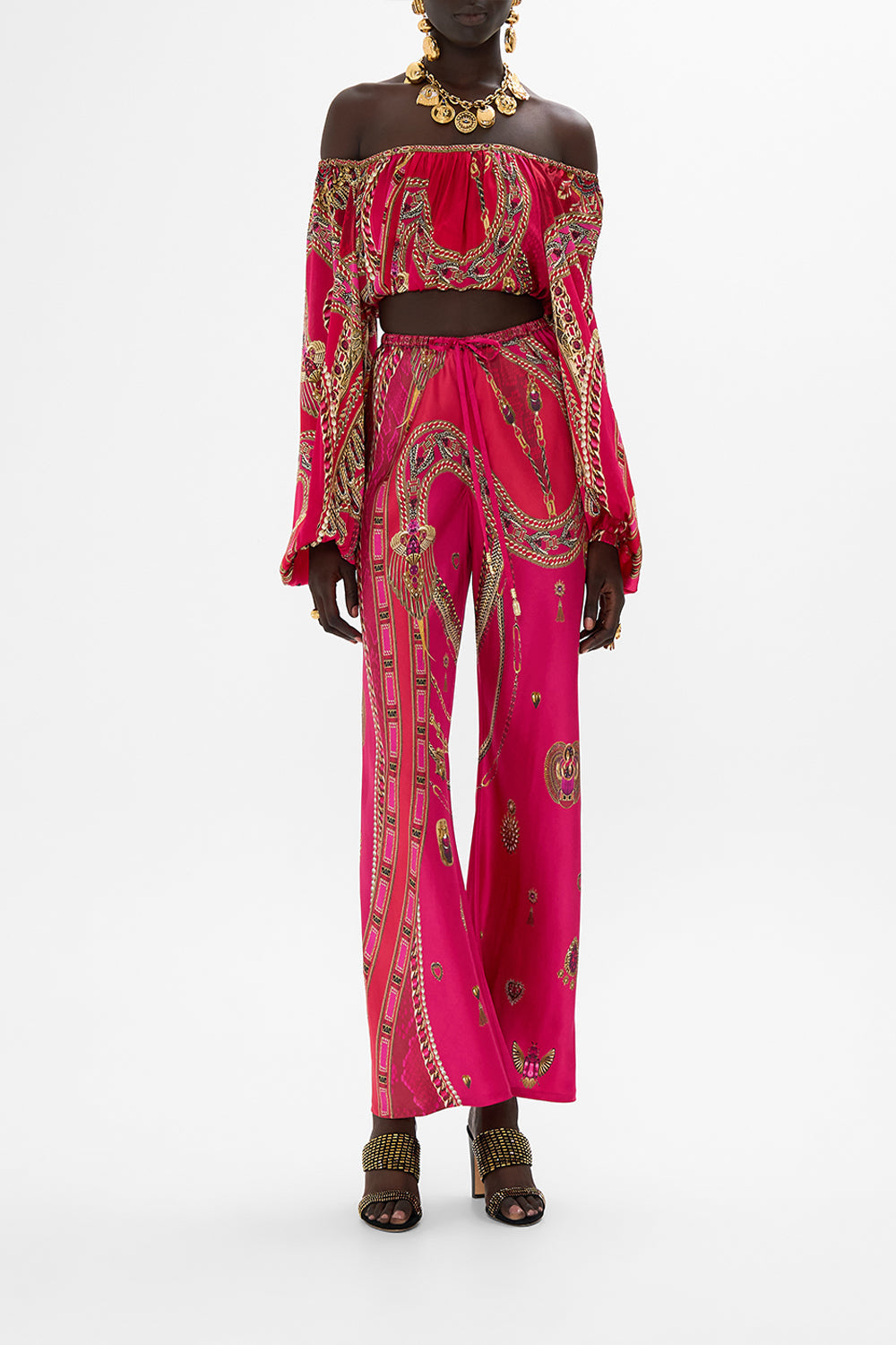 BIAS CUT DRAWSTRING PANT KISSED BY A COBRA