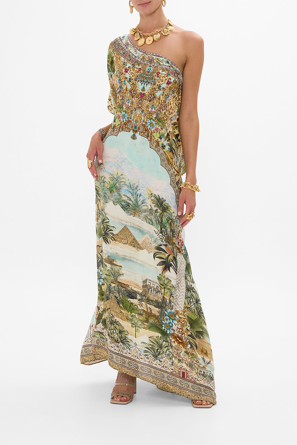 ROUND NECK KAFTAN VIEWS OF THE VALLEY