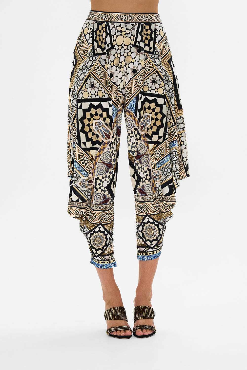 CAMILLA Jersey Drape Pant with Pocket in Make Me Your Mosaic Print