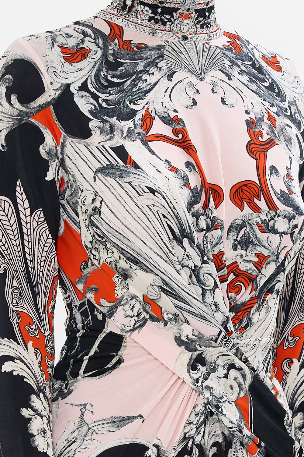 CROSS FRONT MINI DRESS MARK OF MEDUSA