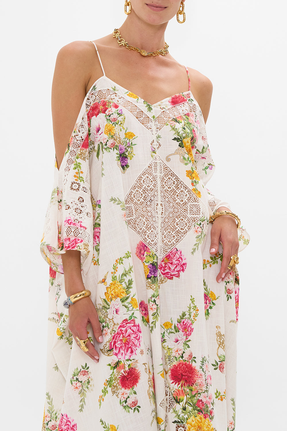 SHOESTRING STRAP KAFTAN EGYPTIAN ROSE