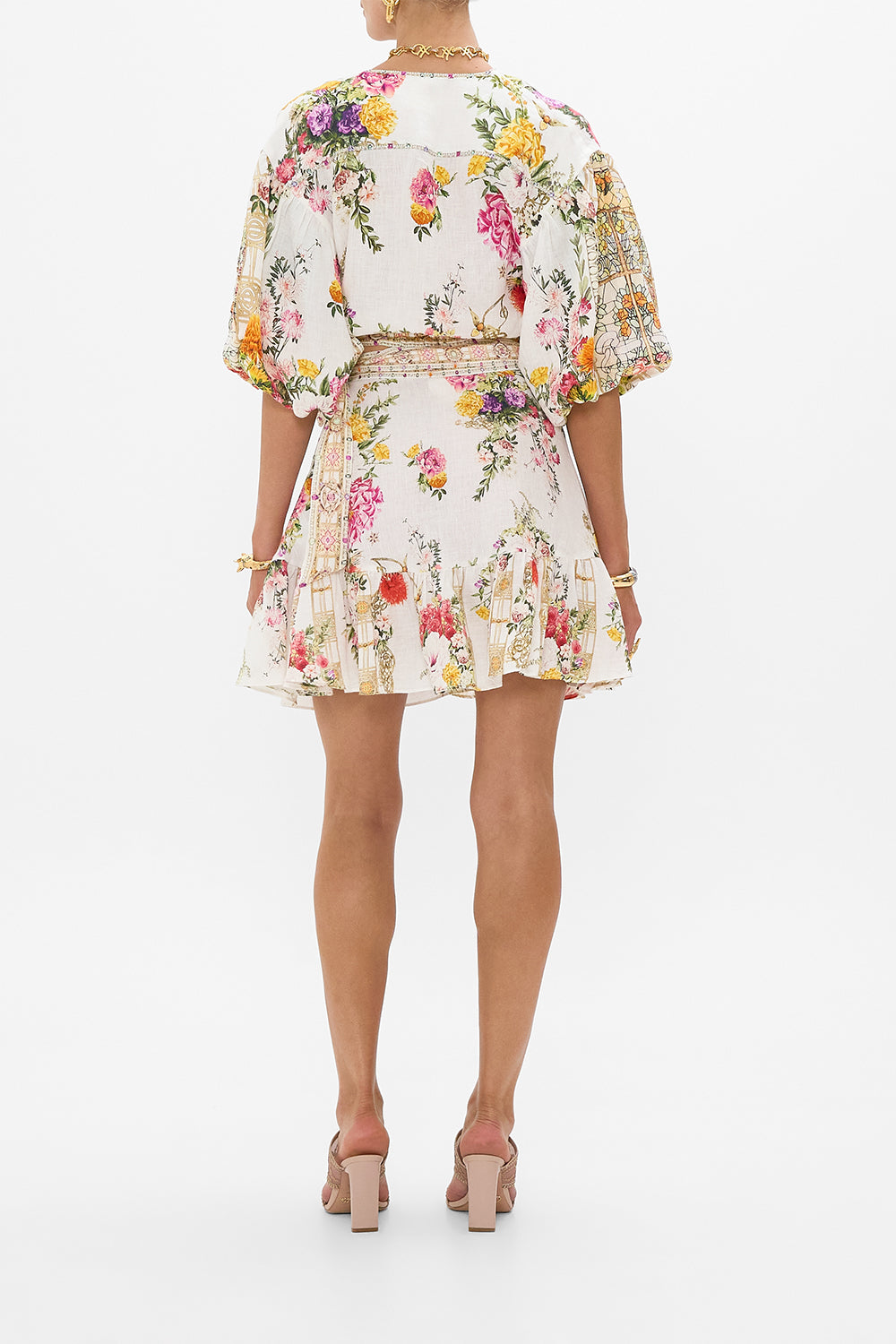 RUFFLE HEM WRAP SKIRT EGYPTIAN ROSE