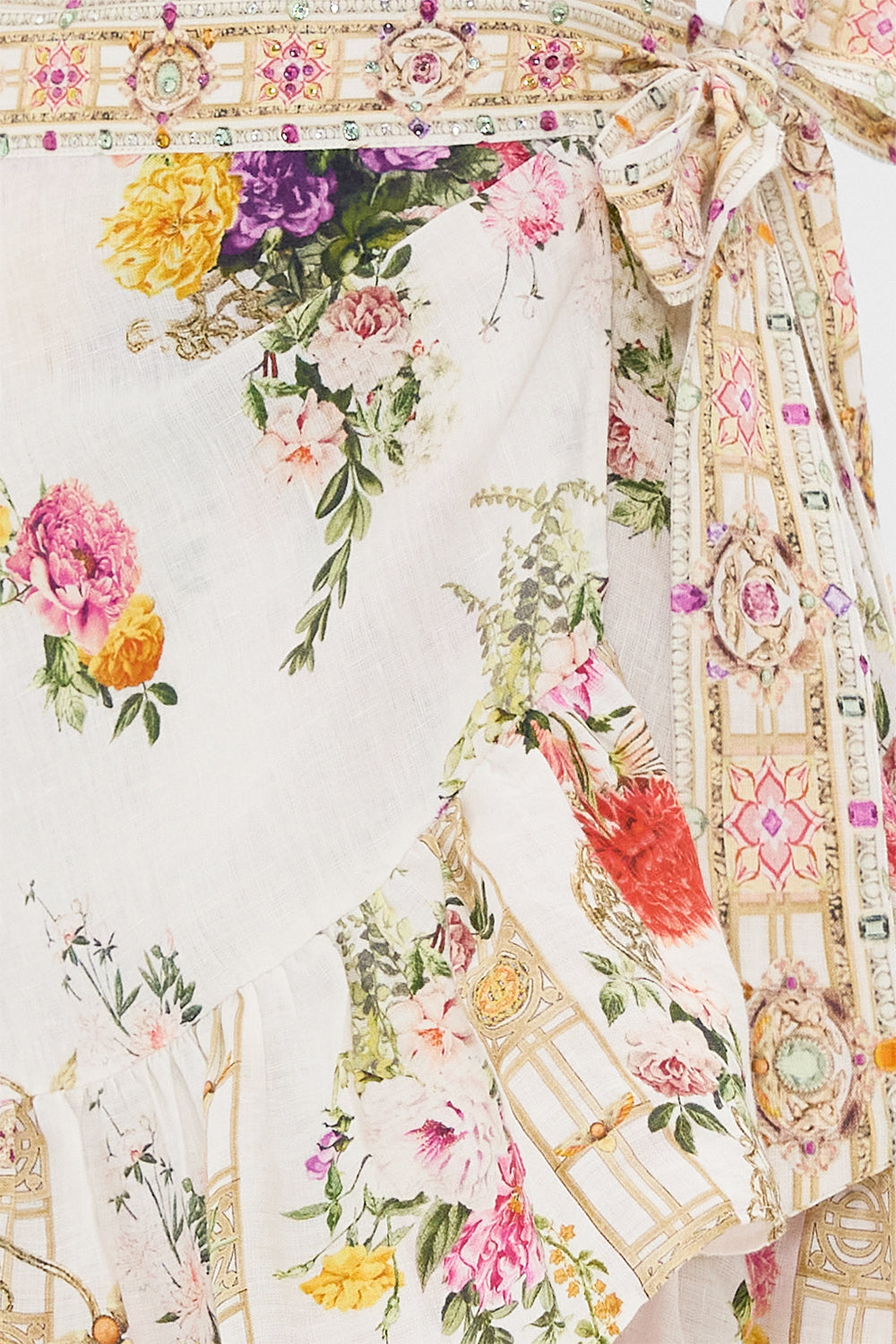 RUFFLE HEM WRAP SKIRT EGYPTIAN ROSE