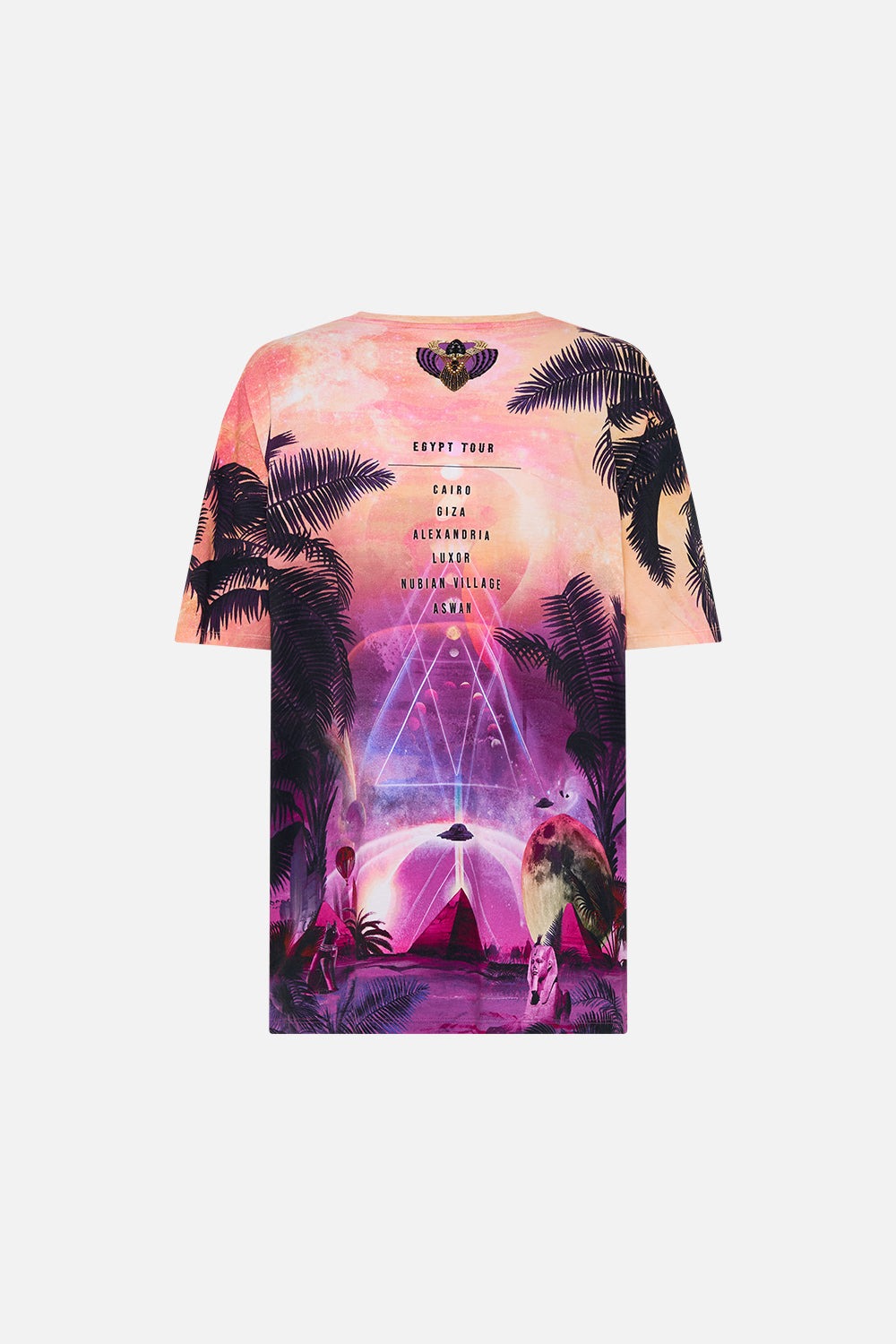 OVERSIZED BAND TEE - PURPLE/MULTI LUXORLAND LADY