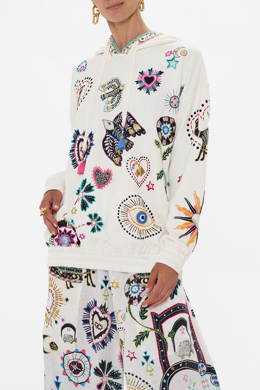 SILK BAND OVERSIZED HOODIE WITH POCKETS NUBIAN WONDERLAND