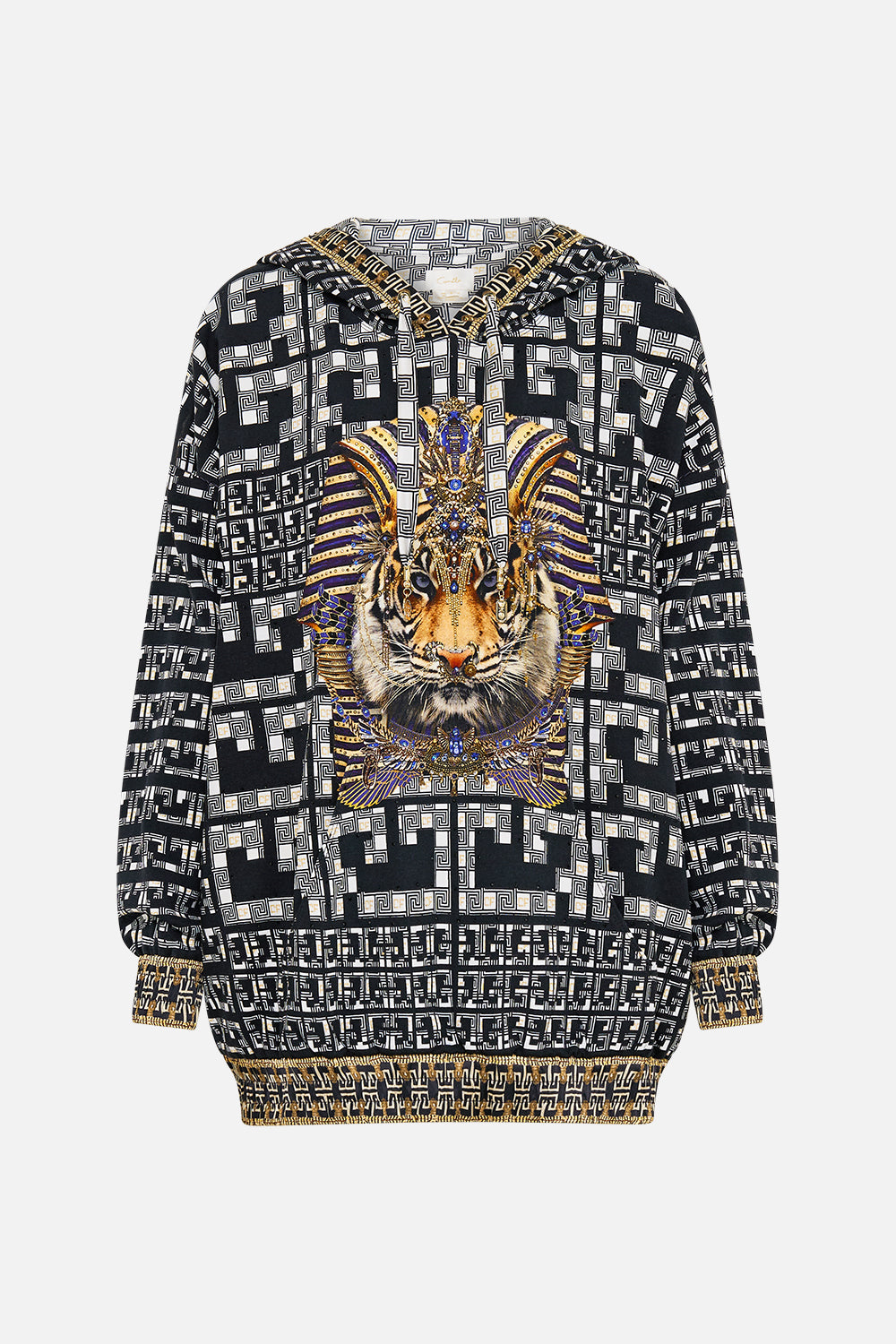 SILK HEM BAND BOYFRIEND HOODIE READ MY GLYPHS