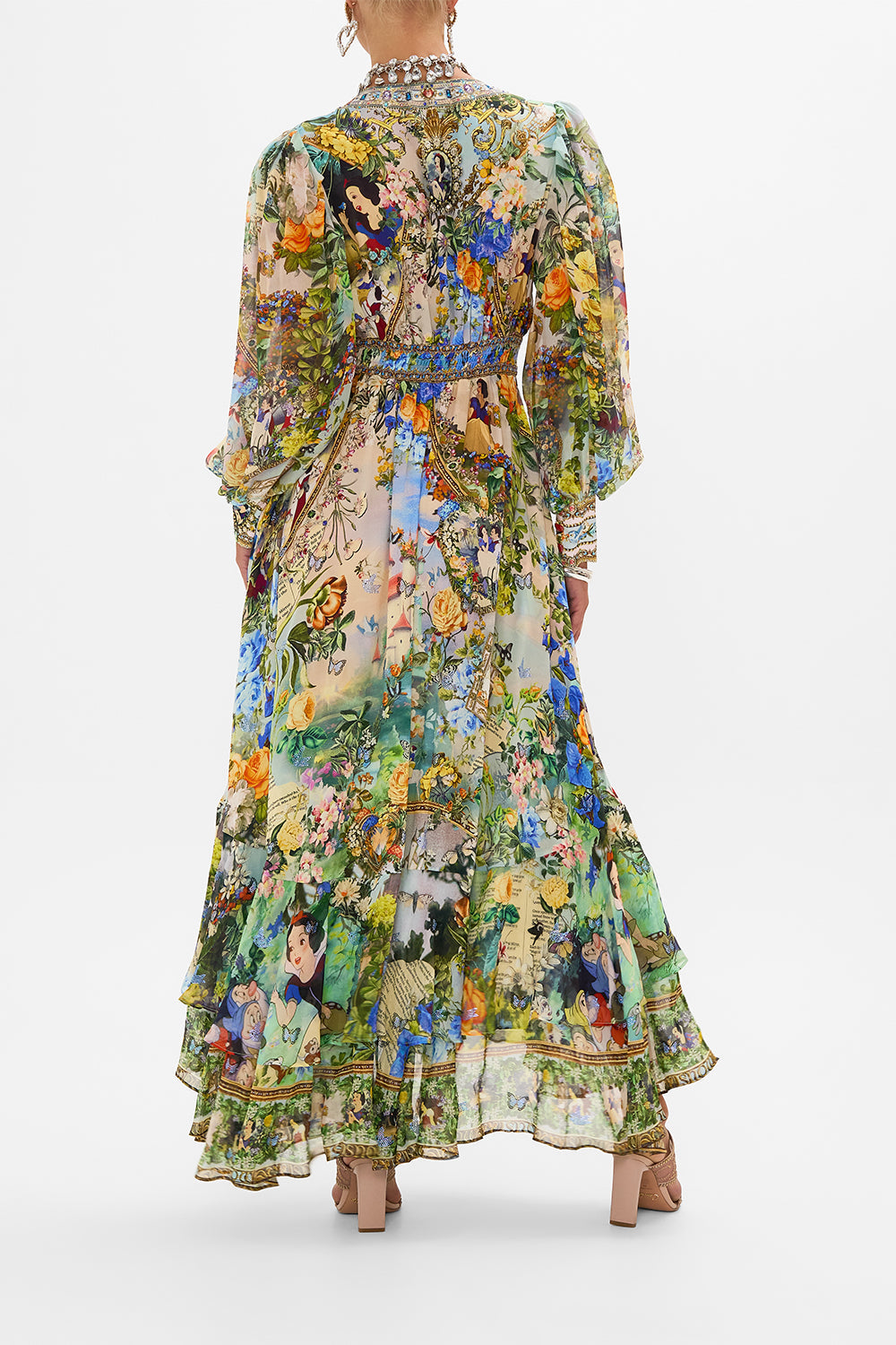 Disney CAMILLA silk maxi dress in The Kindest One of All print