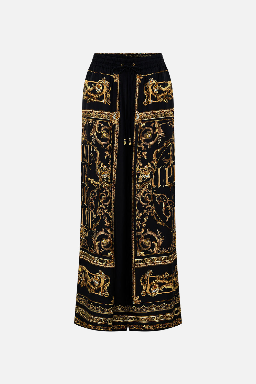 Disney CAMILLA silk pants in Once Upon A Time print