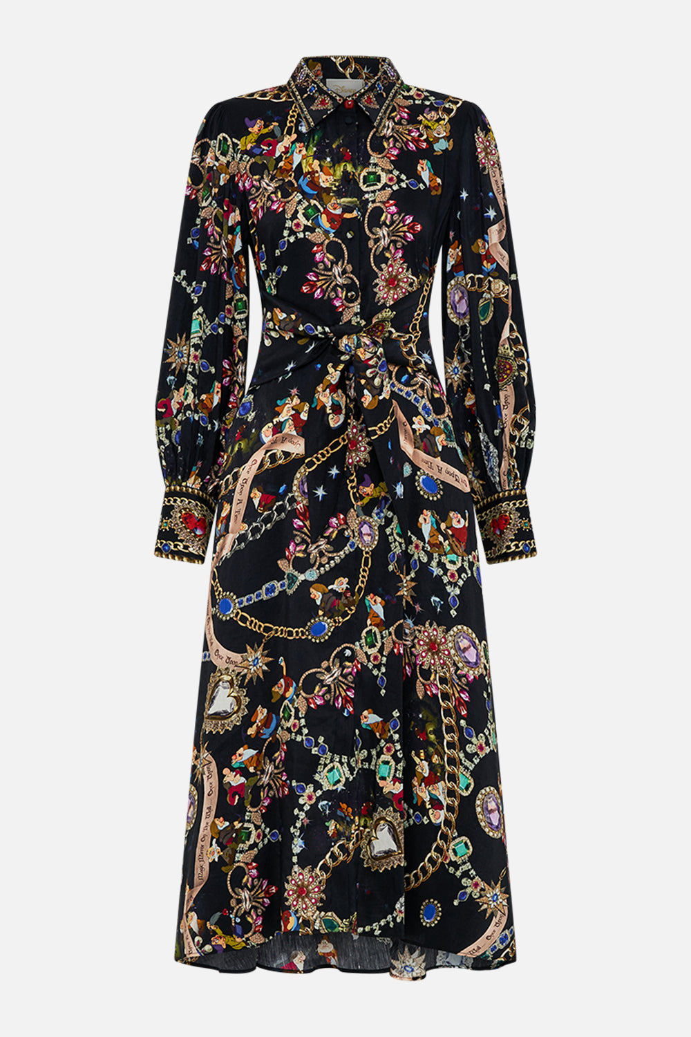 Disney CAMILLA silk shirt dress in Happily Ever After print