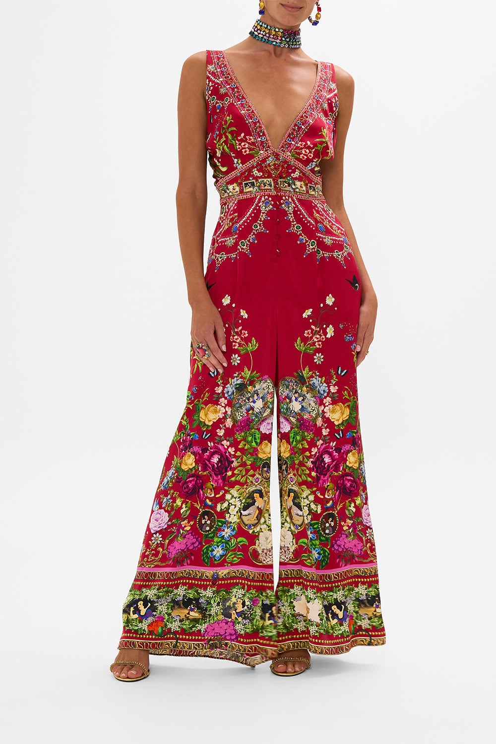 Disney CAMILLA jumpsuit in Just One Bite Snow White print