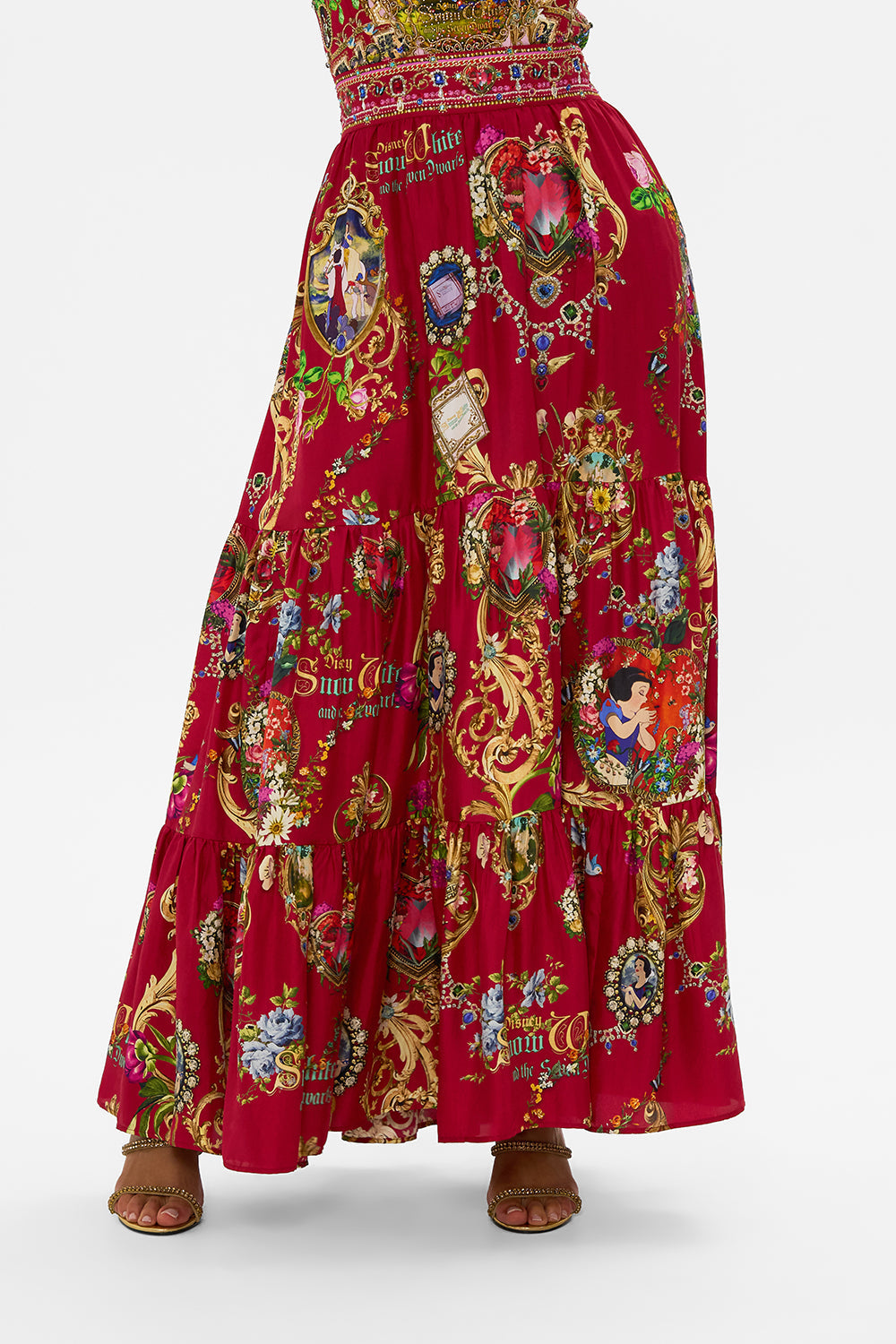 Disney CAMILLA high waisted skirt in Just One Bite Snow White print
