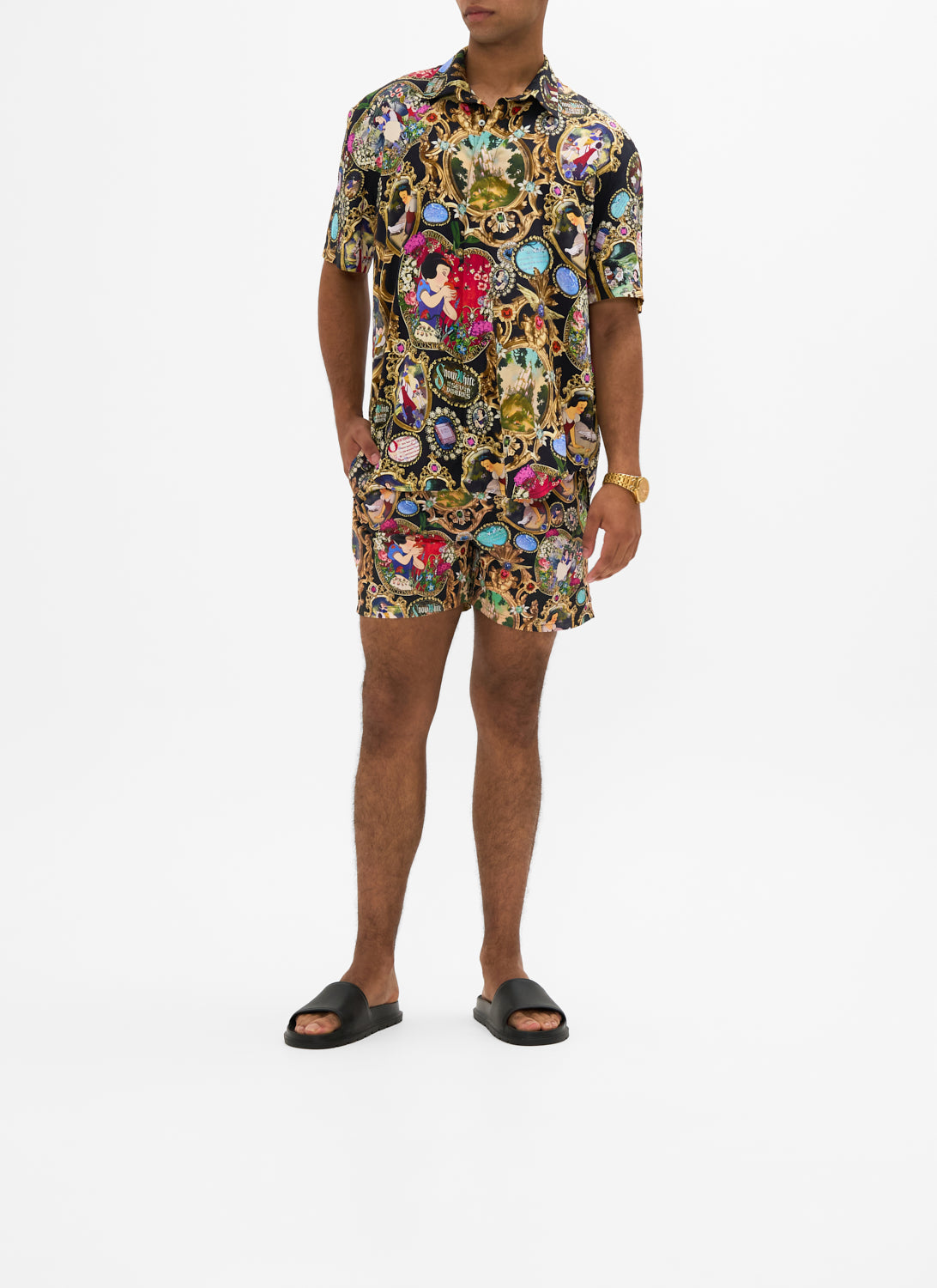 Disney CAMILLA silk shirt in Happuly Ever After print