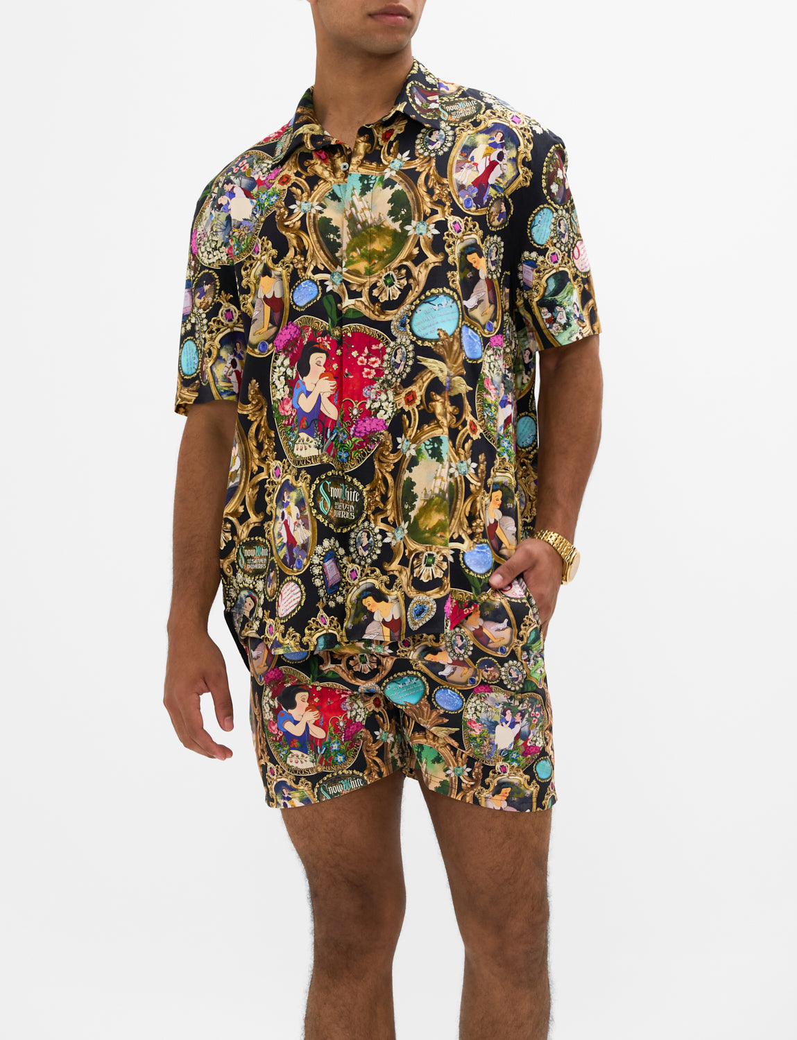 Disney CAMILLA silk shirt in Happuly Ever After print