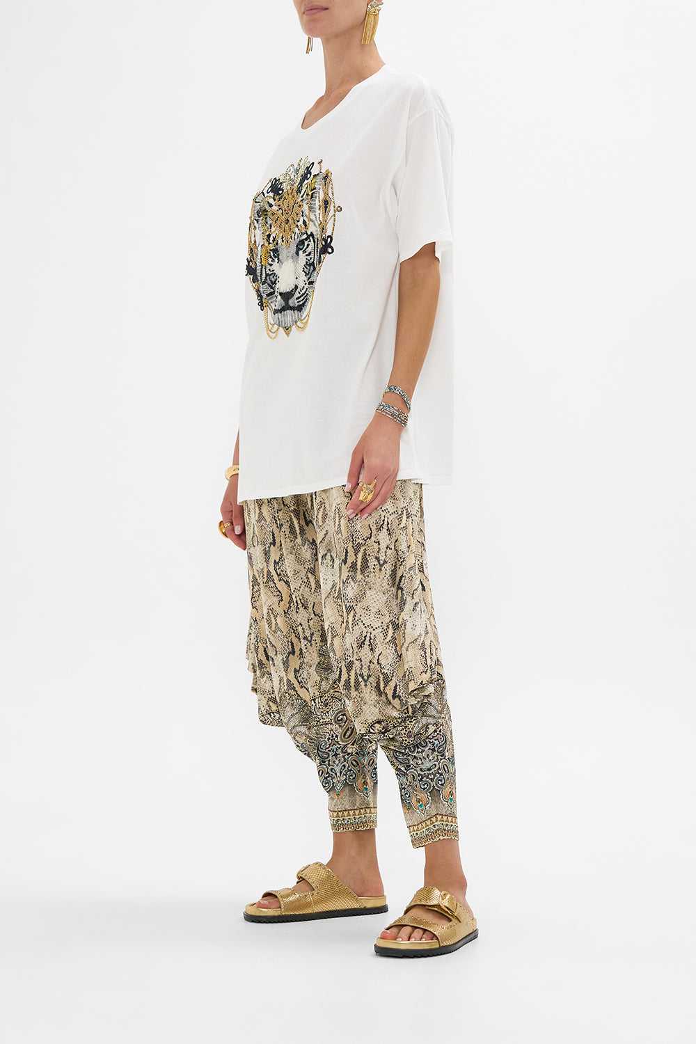 CAMILLA Oversized Band Tee White The Throne Room print