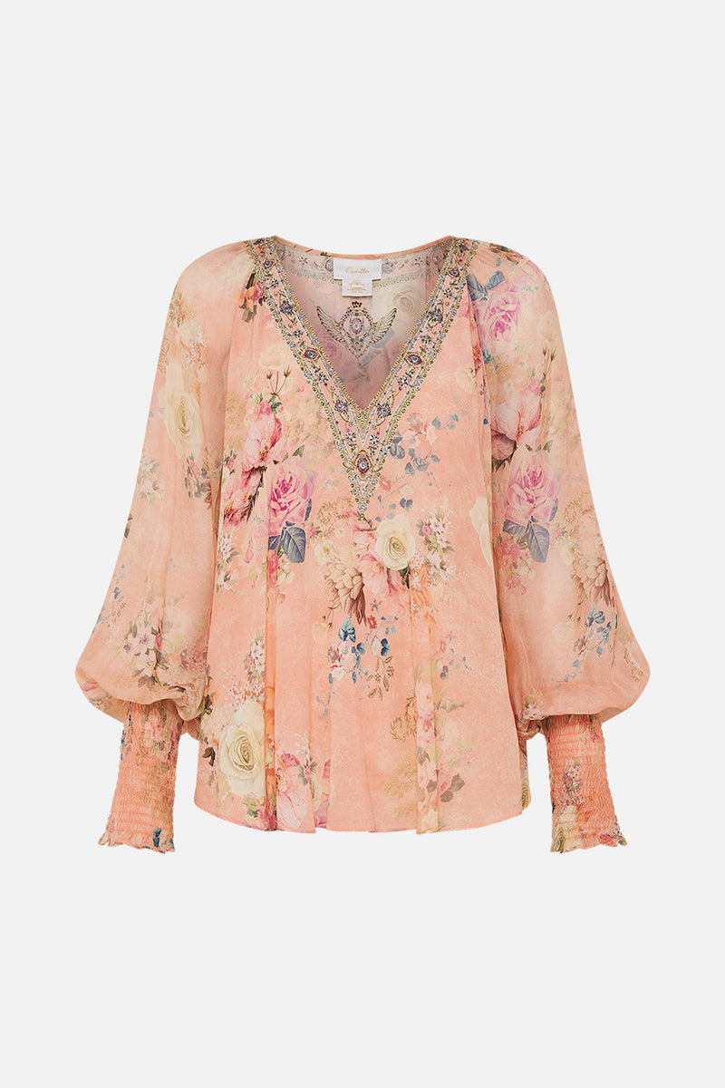 Camilla Bracelet Sleeve Boho Blouse