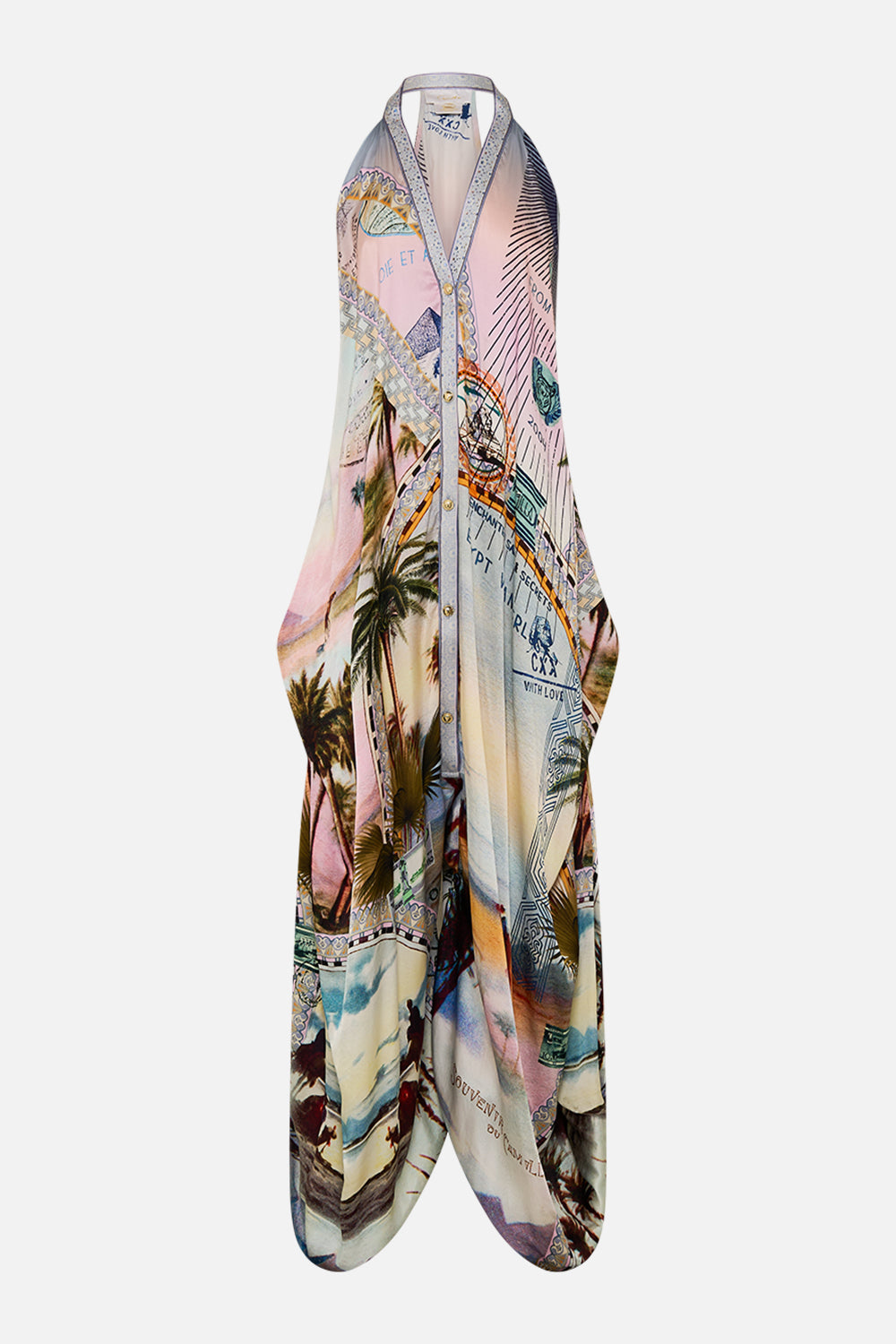 CAMILLA jumpsuit with drop crotch in Call Me in Cairo print.