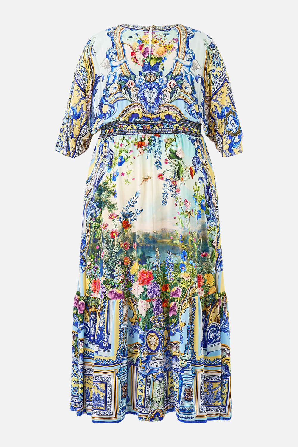 WAISTED DRESS WITH HEM RUFFLE WALL TO WALL WONDERS