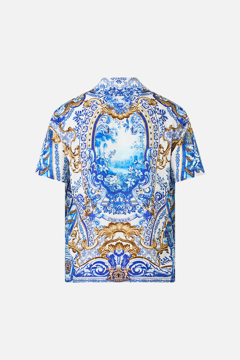 SHORT SLEEVE CAMP COLLARED SHIRT AZUL ADVENTURES