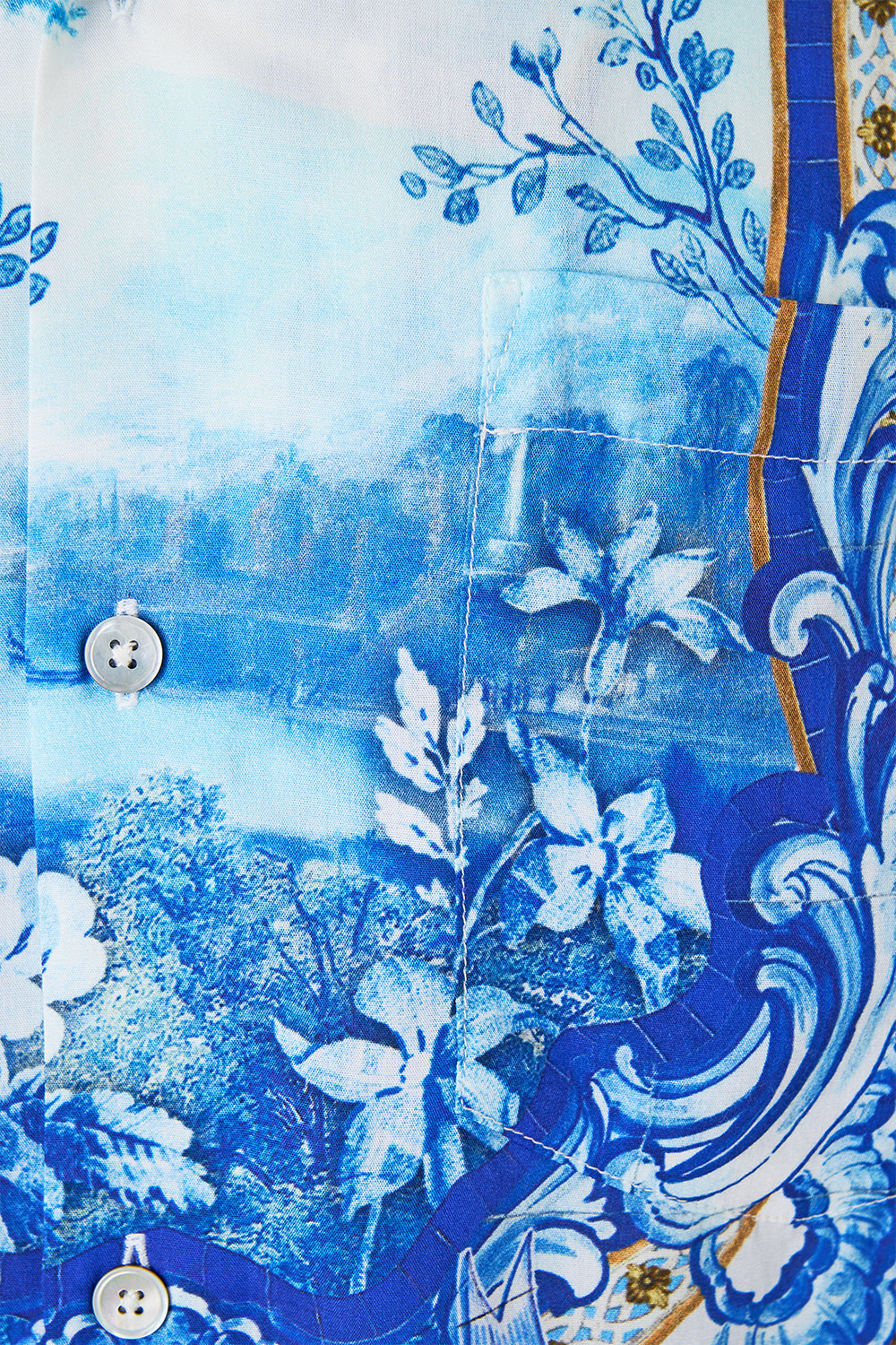 SHORT SLEEVE CAMP COLLARED SHIRT AZUL ADVENTURES