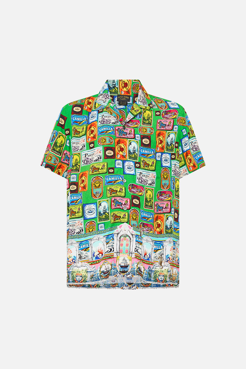 SHORT SLEEVE CAMP COLLARED SHIRT SAL DO MAR
