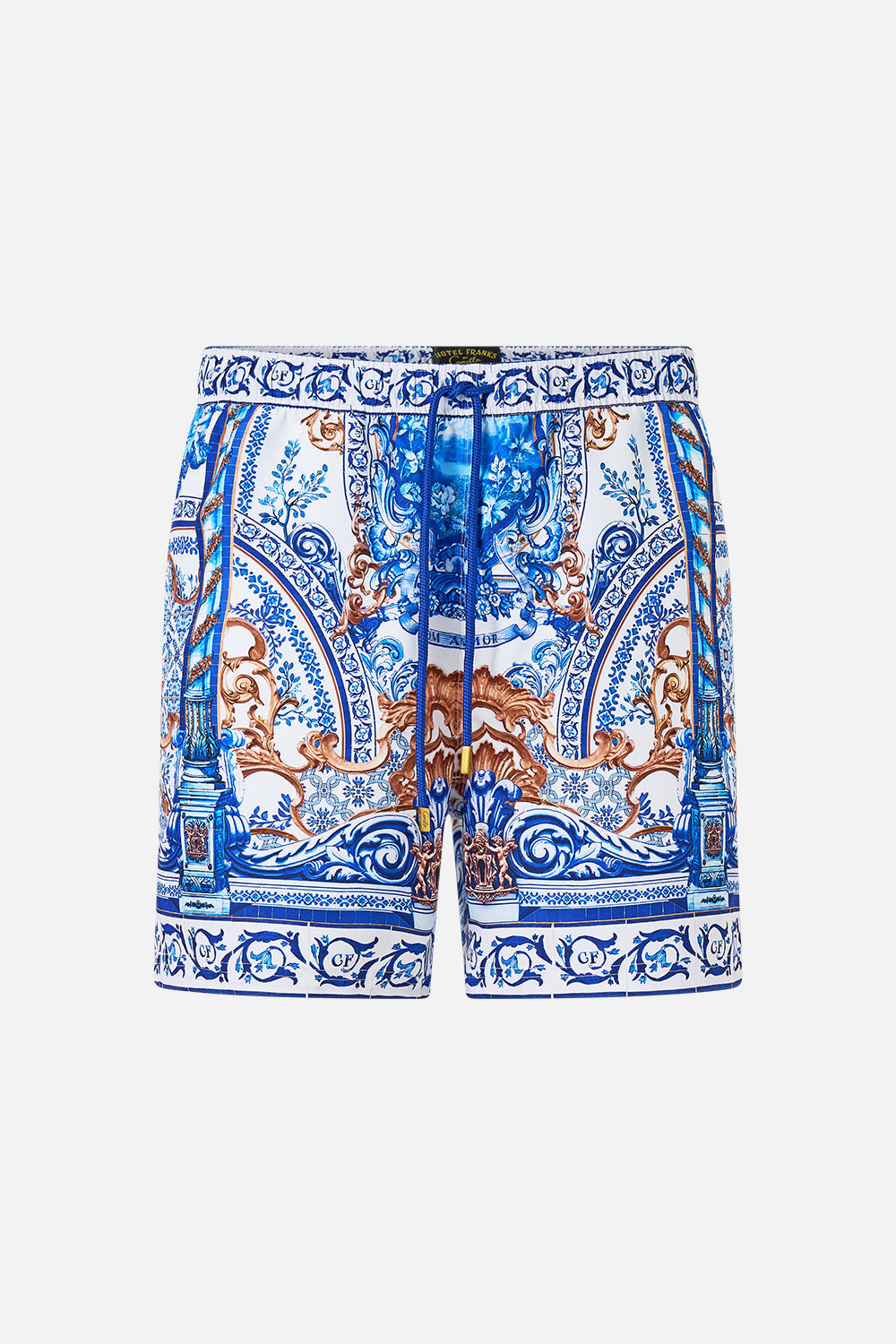 CAMILLA Mid Length Boardshort in Azul Adventures print