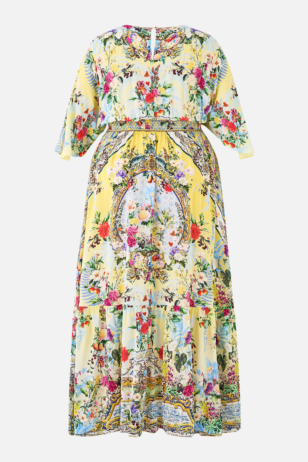 WAISTED DRESS WITH HEM RUFFLE FLOR FANTÁSTICA