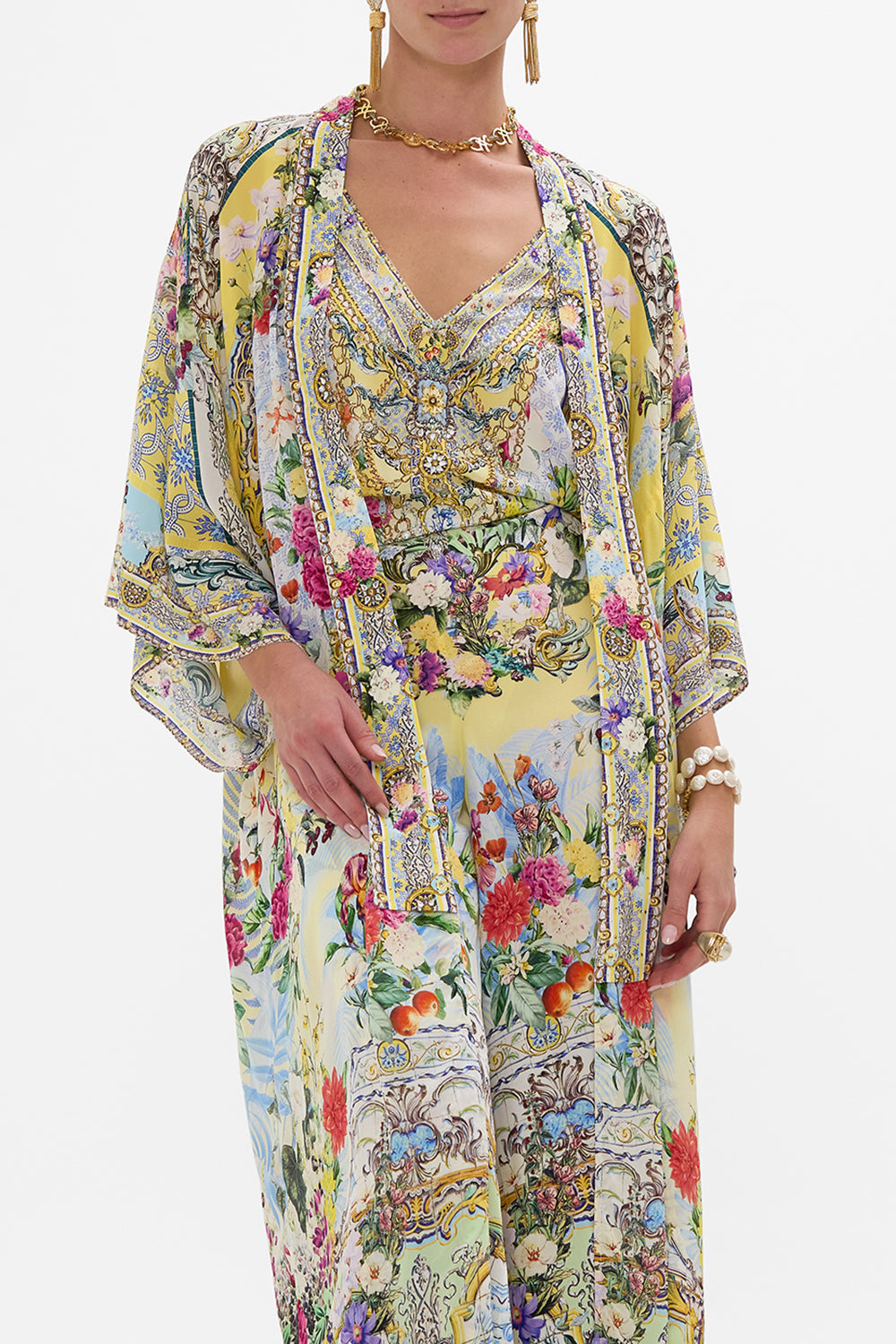 KIMONO LAYER WITH COLLAR FLOR FANTÁSTICA