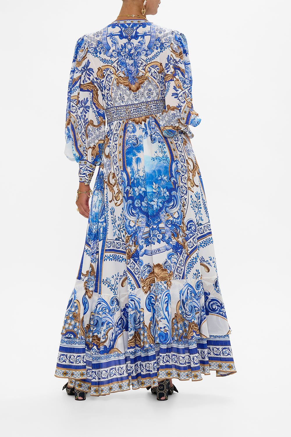 LONG BUTTON FRONT DRESS AZUL ADVENTURES