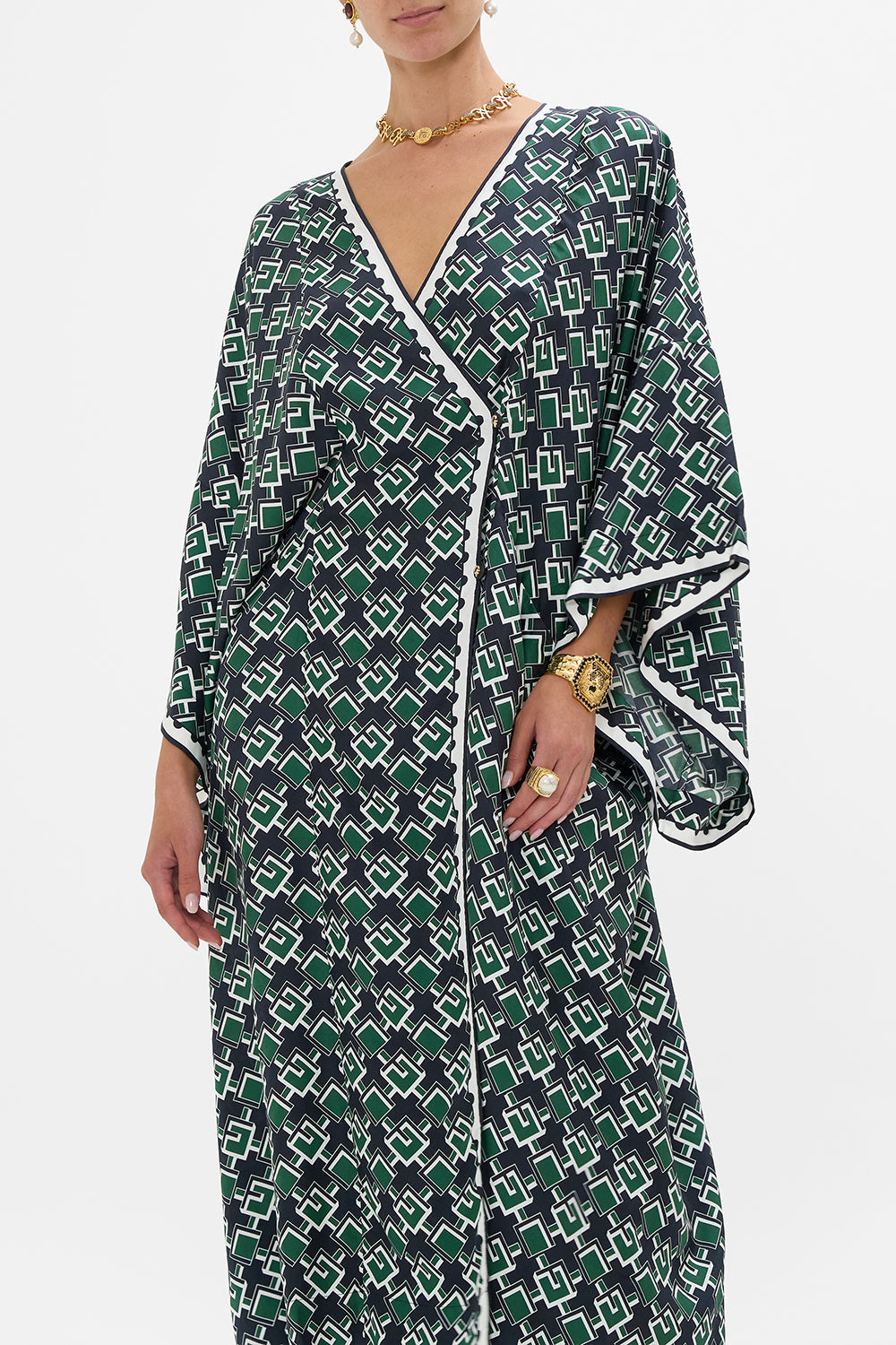 PANELLED WRAP KAFTAN MY PORTO PEN PAL