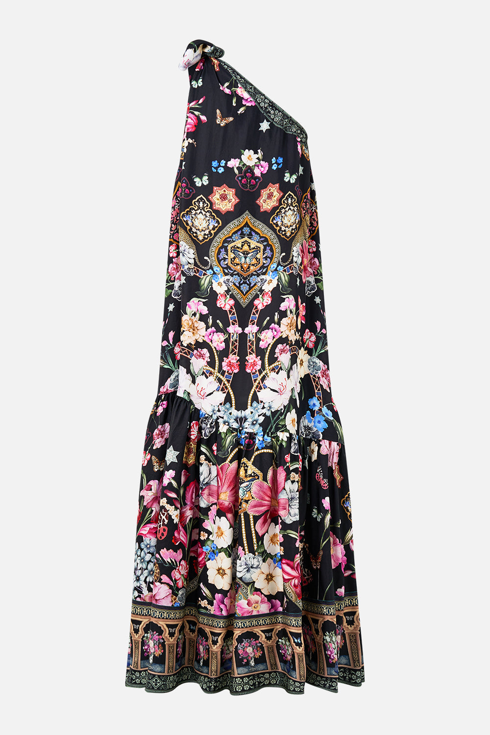 TIE ONE SHOULDER DRESS MIDNIGHT IN MONSERRATE