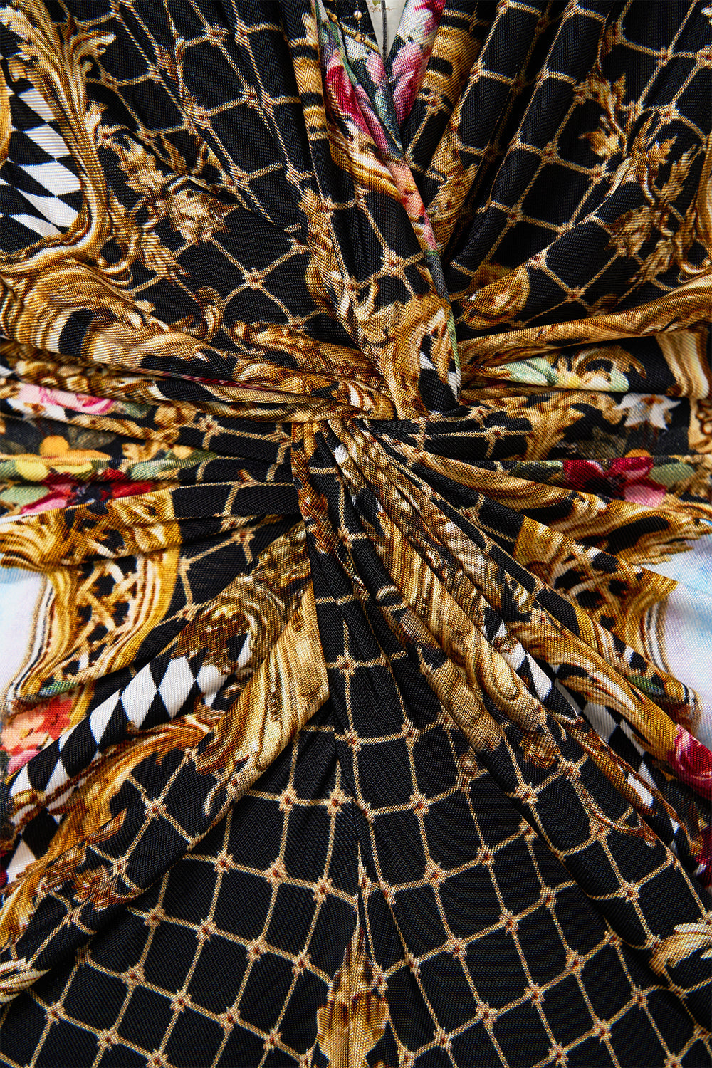 LONG SPLIT FRONT TWIST DRESS MONARCHY MANIA